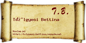 Tölgyesi Bettina névjegykártya