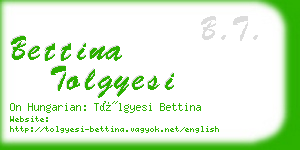 bettina tolgyesi business card